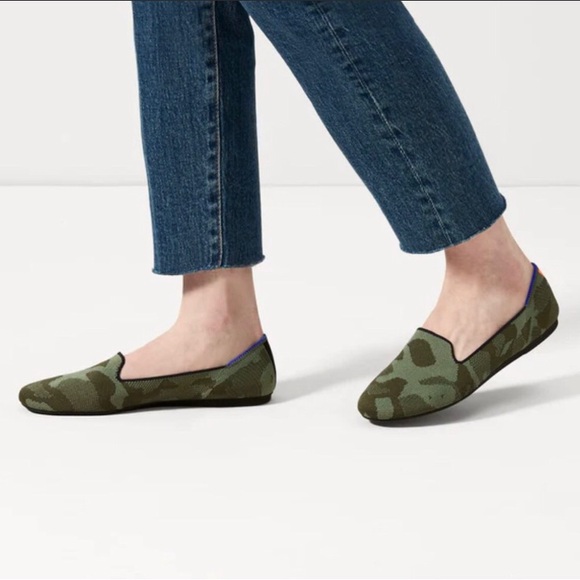 Rothy's Shoes - Rothy’s Round toe flats green camo 10.5 vguc